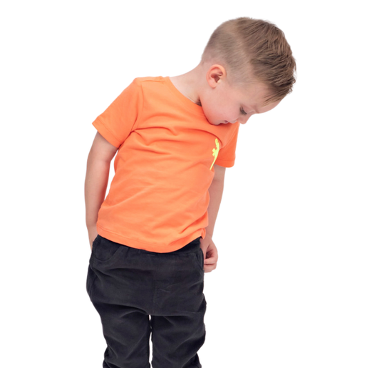 Boys Short Sleeve T-shirt - Neon Orange