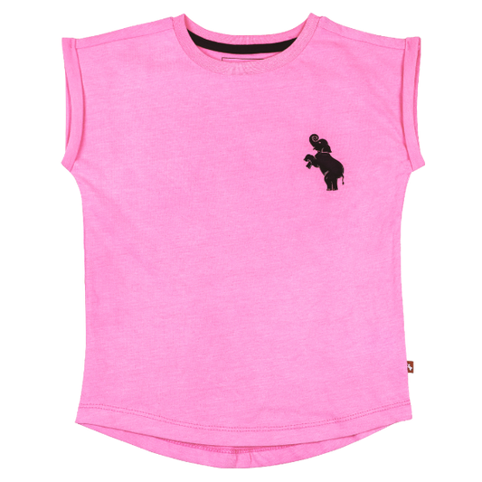 Girls Short Sleeve T-Shirt - Neon Pink
