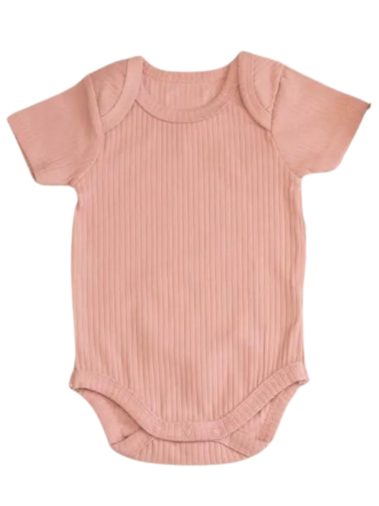 Baby Onesie Organic - Ribbed Pink